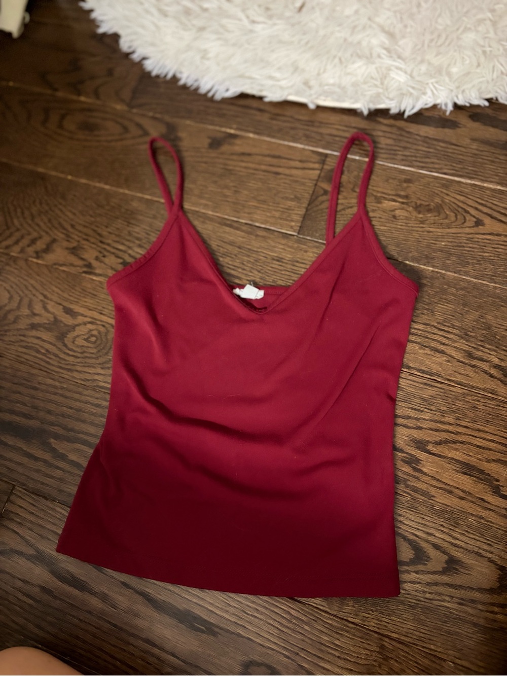 Garage Deep Red Slim Strap Camisole